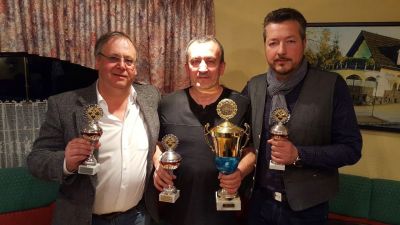 Die drei Gewinner des Skatturniers